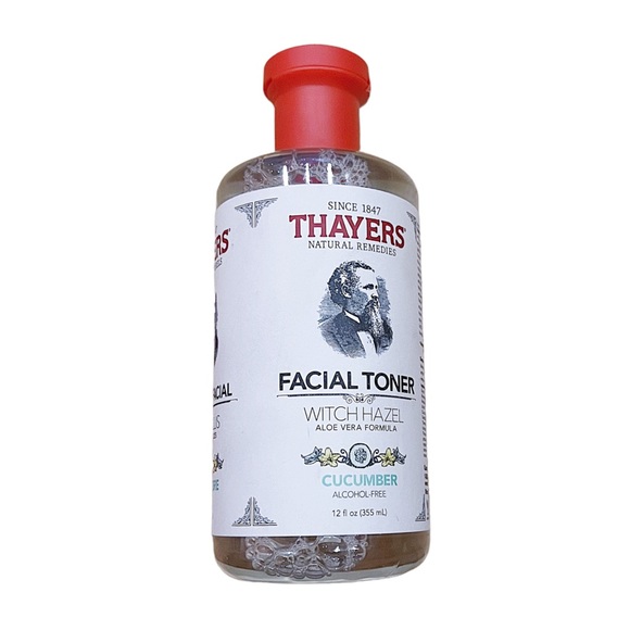 THAYERS CUCUMBER ALCOHOL-FREE WITCH HAZEL FACE TONER WITH ALOE VERA 355ML - Picture 2 of 2
